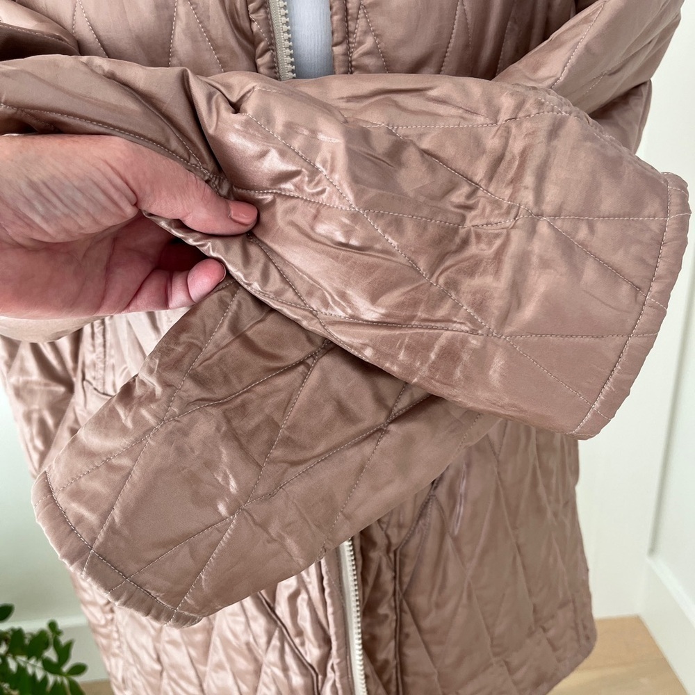 LINDA LUNDSTROM Vintage Reversible Zip Front Quilted Jacket Hip Length Casual - Picture 15 of 16